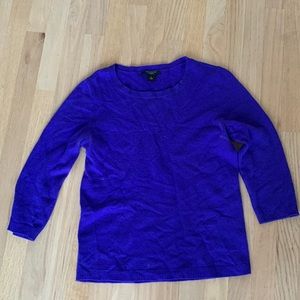 Ann Taylor purple cashmere sweater